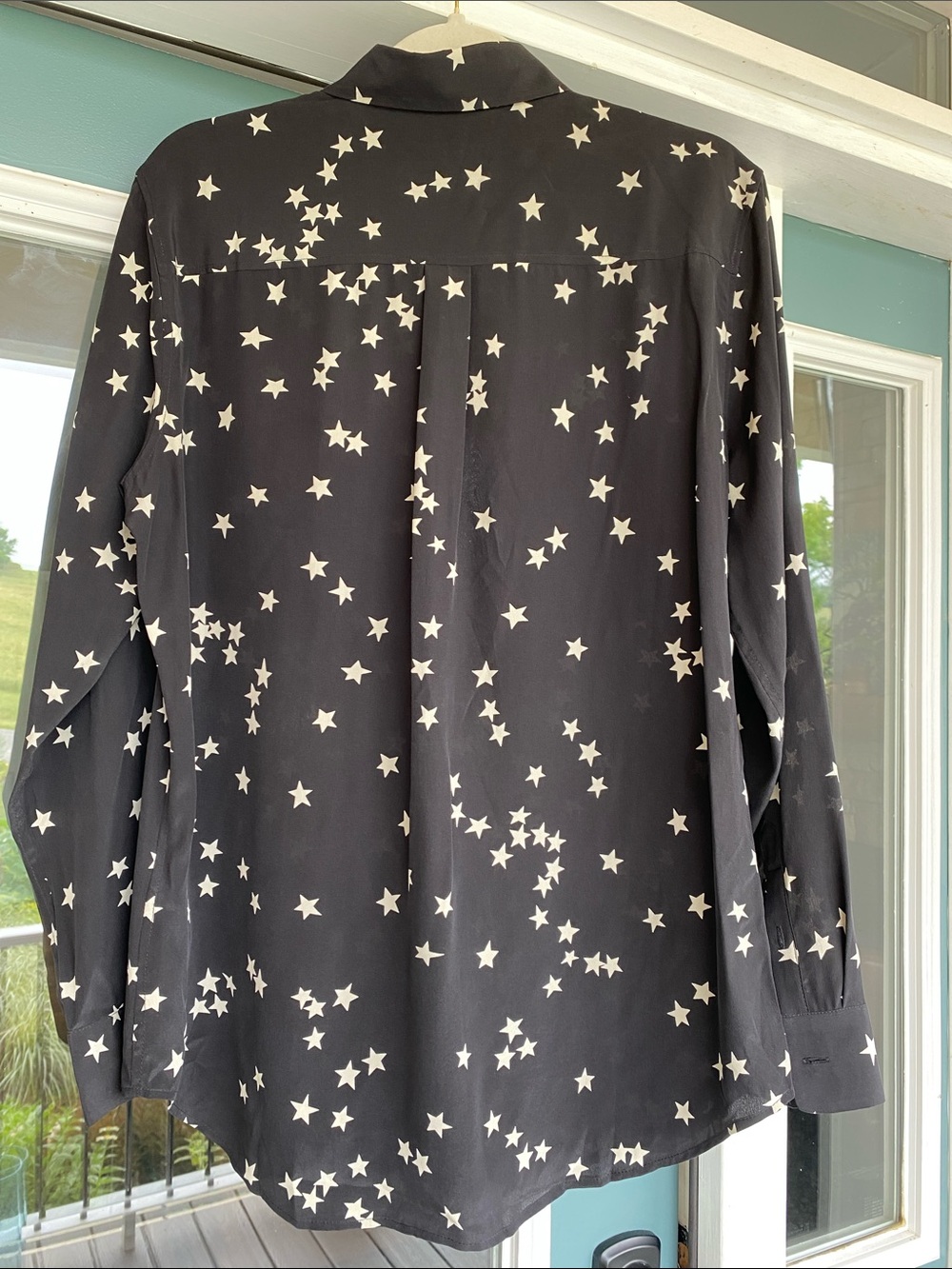 Equipment Black Star Print Silk Blouse - Picture 8 of 8